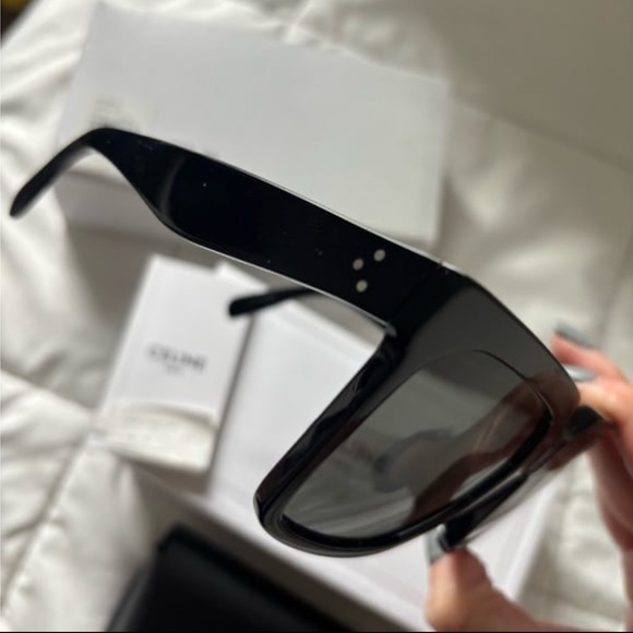 Celine Black Square Oversized Sunglasses - Picture 5 of 12